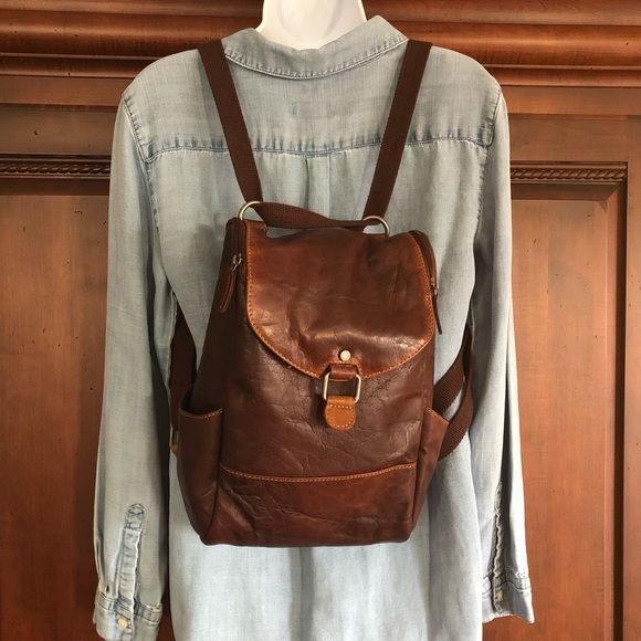 jack georges leather backpack
